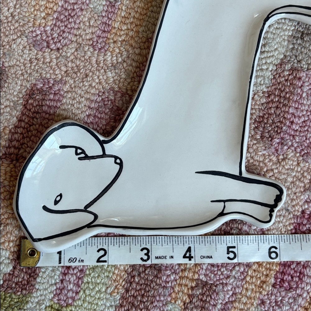🐩Anthropologie Pet Study Trinket Dish Dachshund Dog Leah Reena Goren Ceramic - Picture 13 of 16